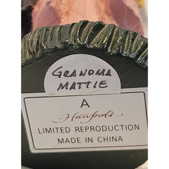 Crunkleton Grandma Mattie Figurine By Hanford Limited Reproduction 1991 - Picture 3 of 12